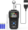Moisture Meter - TEMIRUP Pin & Pinless Wood Moisture Tester with Color LCD and Acoustic Alarm, Digital Moisture Reader Detects 20-40 mm for Walls, Wood, Masonry, Concrete and Other Building Materials