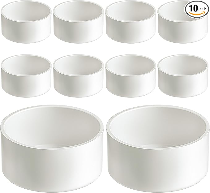 2" PVC Pipe End Cap (Fits 2.375" OD), 10 Pack Heavy Duty Slip-On Cap Fitting for Schedule 40 Pipe