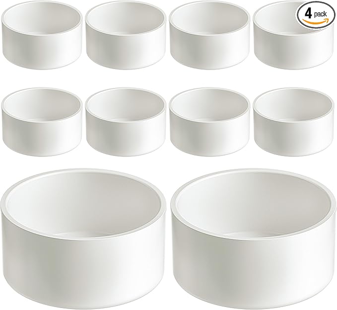 2" PVC Pipe End Cap (Fits 2.375" OD), 4 Pack Heavy Duty Slip-On Cap Fitting for Schedule 40 Pipe