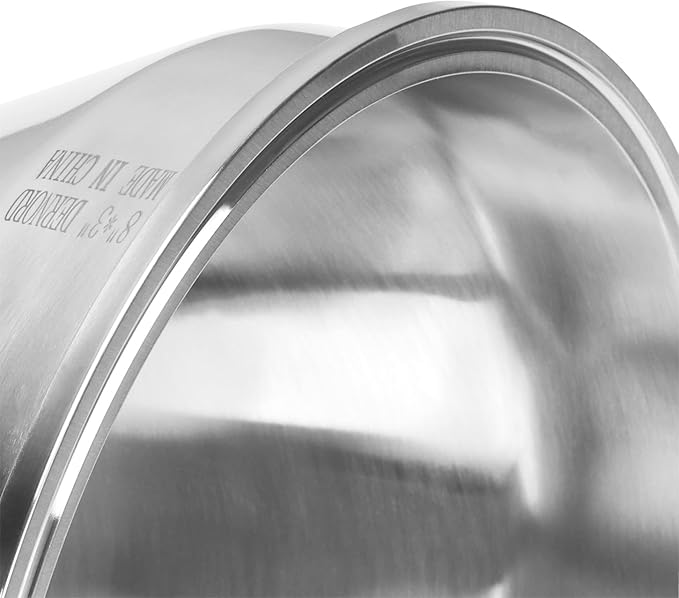 DERNORD Sanitary Fitting Reducer Fitting SUS304 Tri Clamp Ferrule Style 8" Tube OD to 3" Tube OD