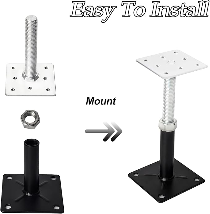 House Jacks for Leveling, 5-8" Mini Screw Jack Floor Straightener, Floor Jacks Extension Lift Supports, Adjustable Support Jack for Floor, Post, Deck Foundation, Porch, Roof, Staircase