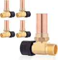 Water Hammer Arrestor,7/8" Female Swivel Ballcock Nut X 3/4" Male Thread Copper Water Arrestor for Toilet Connection(5PACK,Copper Arrestor)(HAMMER024-5Pack)