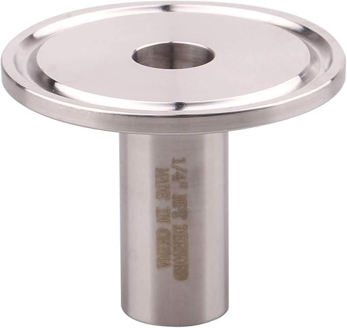 DERNORD Sanitary Female Threaded Pipe Fitting to 1.5 Inch Tri Clamp (Pipe Size: 1/4" NPT （1.5 Inch Tri clamp）)