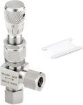 TAISHER 1PCS 304 Stainless Steel Reduce Port 3mm 90 Degree Elbow Needle Valve 1/2" OD，Accurate Dials For Micro Flow Control Instrument Gauge Water Gas Oil