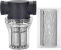 Water Filter, 3/4'' Female Twist-On Pipe Strainer, Nylon PA66 cover, PC bowl, 304 Stainless Screen(40 and 80 Mesh)