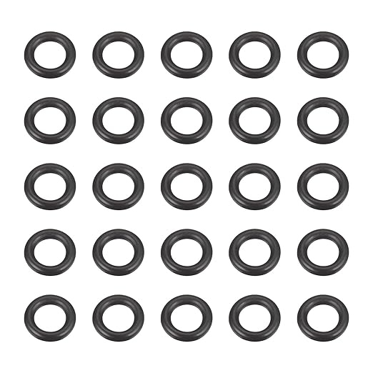 HARFINGTON 50pcs Nitrile Rubber O-Rings 7.5mm OD 4.5mm ID 1.5mm Width Metric Buna-N NBR Sealing Gasket Plumbing Sealing Repair O Rings for Car Auto Vehicle Repair Faucet Air Gas