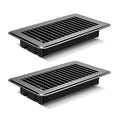 2Pcs Floor Vents Floor Registers 4x8 Inch, Heavy Duty Metal Hot Air Vent Covers 4x8 Inch with Rust-Proof Finish for Home Heater Floor Vent Grilles and Vents (2, Black, 4x8 Inches)