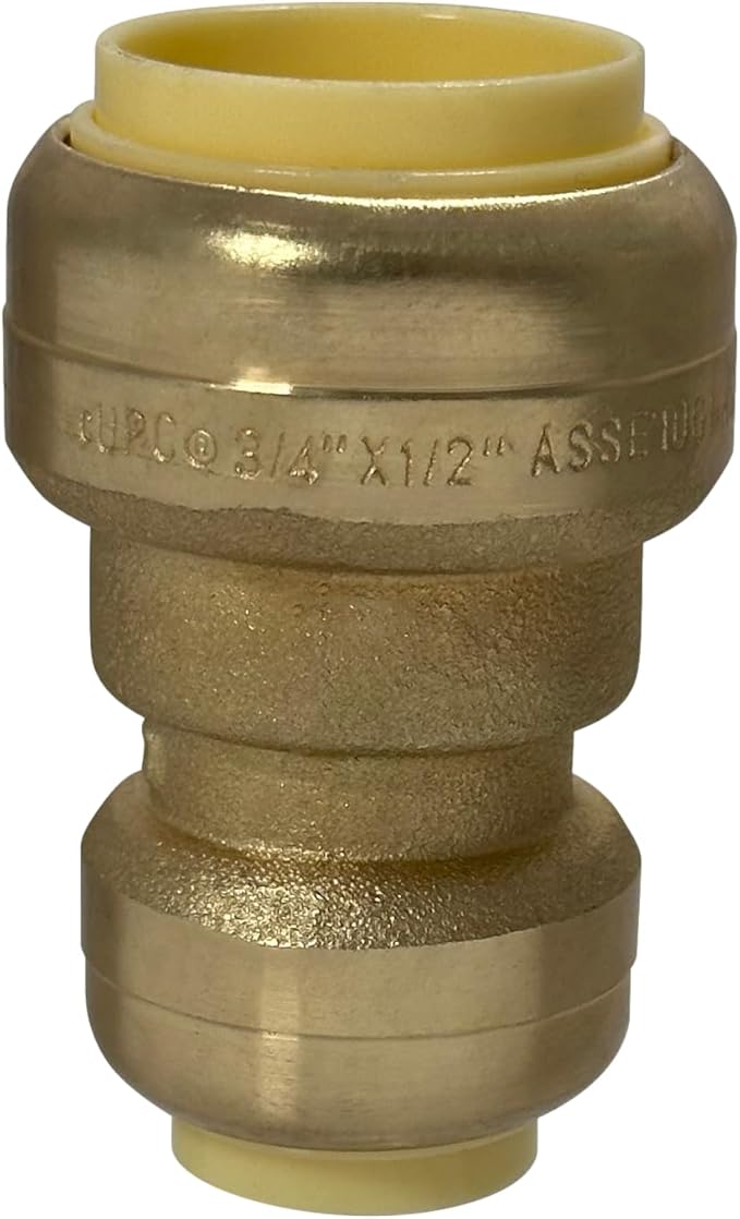 XFITTING Push Fit 3/4 Inch x 1/2 Inch Push Fit Coupling, Push Fit Reducing Coupling, 27-3-8=2XX, 2 Pieces