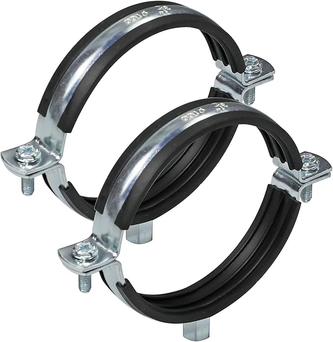 AKIHISA 5PCS Split Ring Pipe Hanger Heavy Duty Adjustable Pipe Bracket Clamp Wall Ceiling Mount Pipe Supports ID 5.5 Inch(140mm)