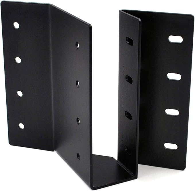 (2-Pack) 2 x 6 Heavy-Duty Steel Joist Hanger Bracket, Skewed Right 45 Degree, Face Mount Rafter Bracket for Floor Deck and Ceiling Trusses
