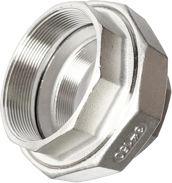 3" Union Pipe 304 Stainless Steel NPT Female Thread Union Joint Cast Pipe Fitting Pack of 1