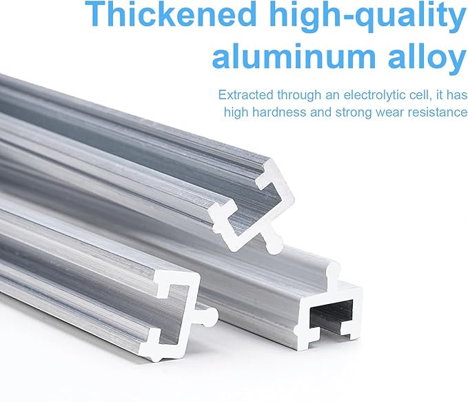 Aluminium Sliding Screen Door Track, Sliding Door Bottom Track, Sliding Door Track Replacement, Screen Door Track Repair, Terrace Screen Door Guide- Silvery Aluminium Alloy 100 Inch