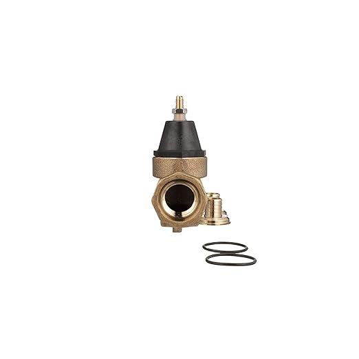 Watts LFN45B Series 1" Lead-Free Cast Copper Silicon Alloy Water Pressure Reducing Valve, Crimp Double Union End Connections, Elastomer Disc, Adjustable Pressure 25 to 75 psi, Maximum 400 psi