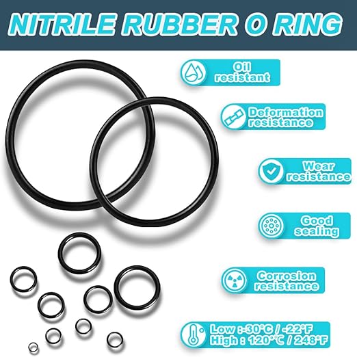 KEZE 32 Size 1540 Pcs Rubber O Rings Assortment Kit with Pick and Hook Set for Assorted Faucet Plumbing Pressure Washer Automotive Repair,Air or Gas Sealing Connections O Ring OD:4mm-50mm