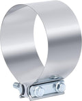 4 Inch Exhaust Clamp,4 Inch Butt Joint Exhaust Muffler Pipe Band Clamp Sleeve Coupler Stainless Steel(1PCS)