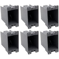 20 cu.in. 1 Gang Boxes for Home Decoration, Safe and Durable Outlet Box with ETL Certified, Old Work PVC Electrical Box, 6 Packs