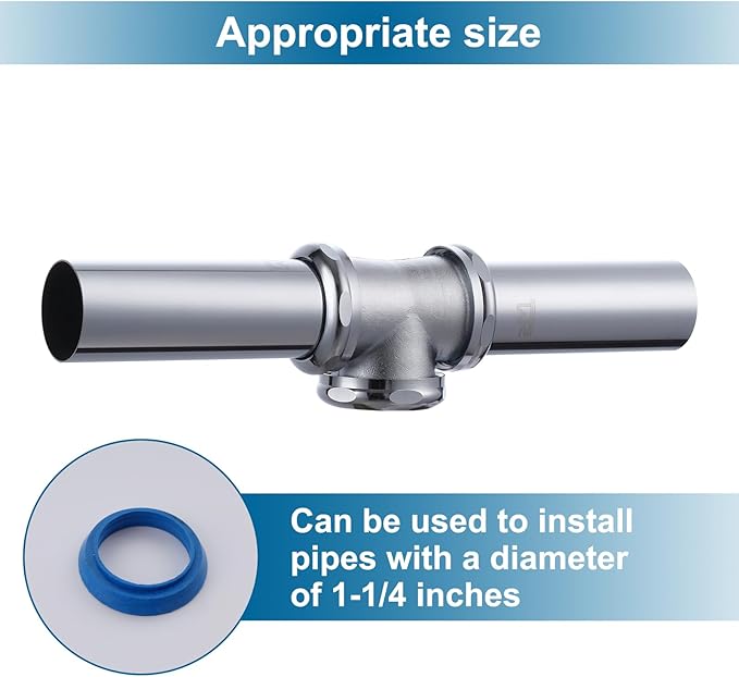ZM Heavy Duty Brass 3-Way Tee with Slip Joint Connection, For Tubular Drain Application, 1-1/2 Inch Length, Chrome Plated