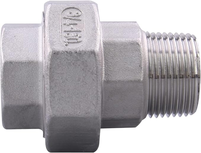 Cast Pipe Fittings Union - 3/4" NPT Female x 3/4" NPT Male Stainless Steel 304 Fitting,Class 150