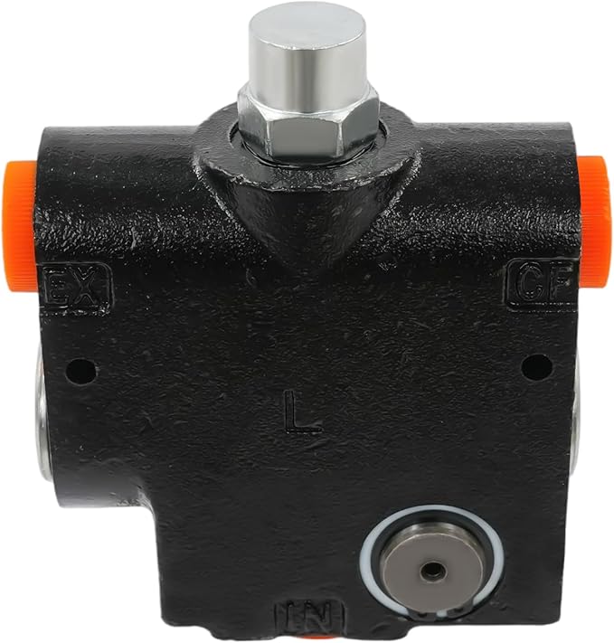 Hydraulic Adjustable Variable Flow Control Valve w/Relief, 0-16 GPM, 1/2" NPT Port Size,500-3000 PSI Pressure Relief Valve Adjustment Range
