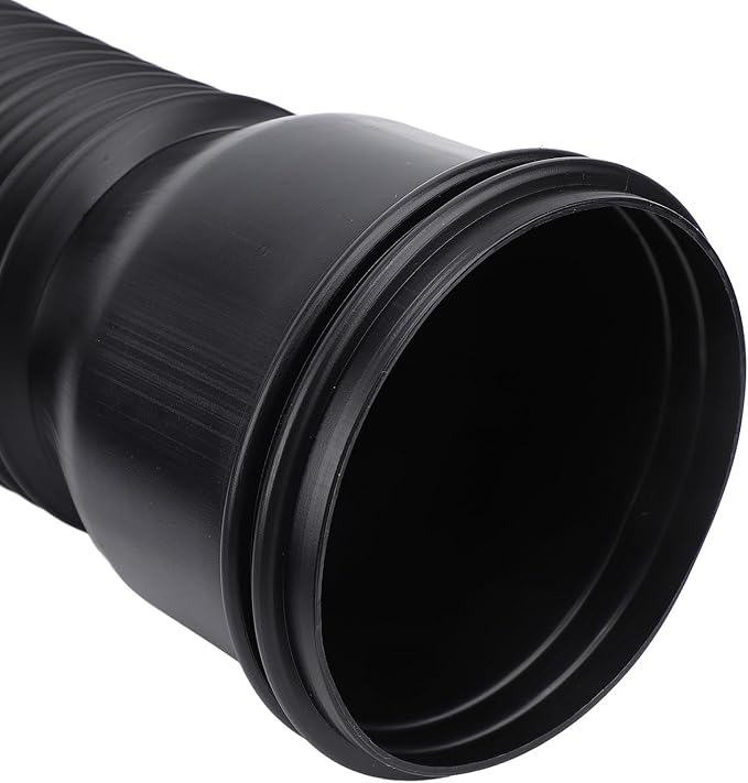 Tyenaza Rain Gutter Downspout Extension, Drainage Pipe, Flexible PE Extendable Drain Away Extender for Outdoor Villa Round (Black)