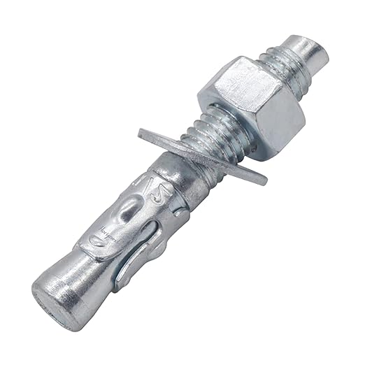 1/2" x 3-1/2" Wedge Anchor, for Cement and Concrete only, zinc-Plated Carbon Steel Screws and lag Bolts （10 pcs