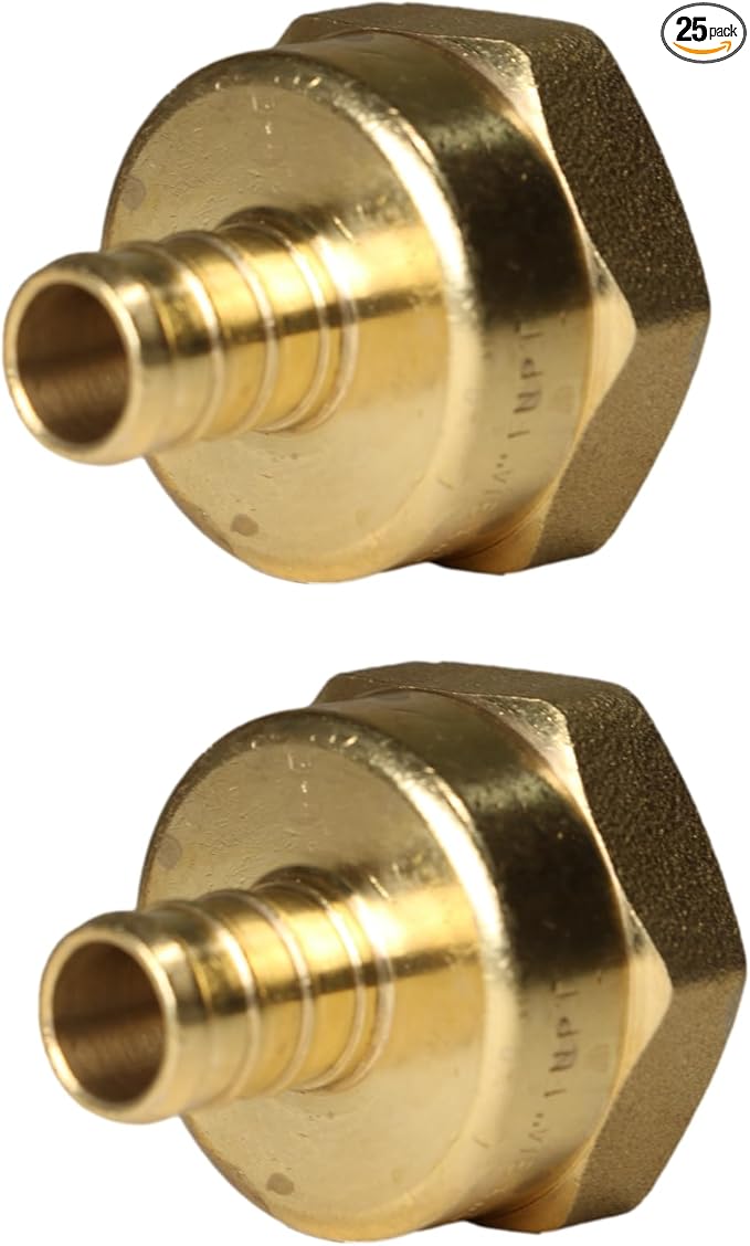 XFITTING 1/2 inch Pex x 3/4 inch Female NPT Adapter, 23-4-4=25X, 25 Pieces