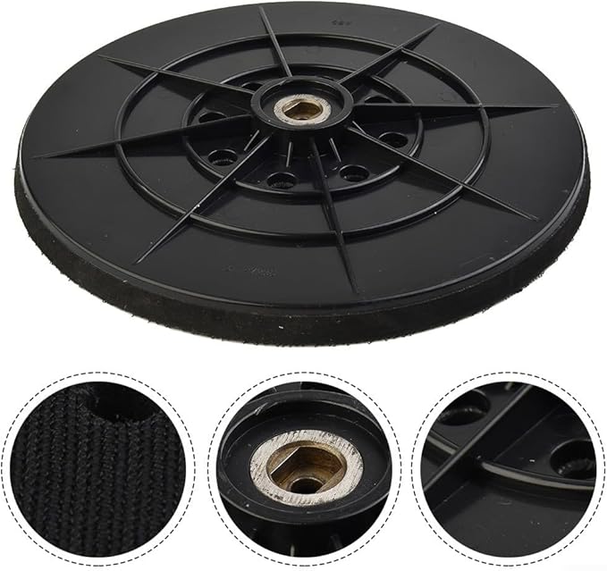 Drywall Sander Backing Pad Sanding Disc Support Plate Ho-ok Lo-op Grinding Polishing Sanding Disc -Diameter 9 Inch/215mm - 10 Holes 6Mm Thread