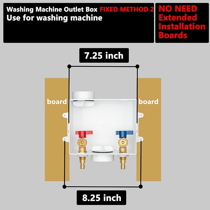 (1 Pack) Lidertik Washing Machine Outlet Box Expansion PEX-A, Inlet 1/2 inch PEX-A F1960 Expansion Barb x Outlet 3/4 inch Male Thread LI-XYJH-530