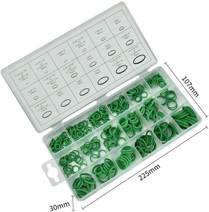 FABULETTA 270 Pieces O Ring Kit HNBR O-Ring Gasket Assortment Set Rubber Seals Gasket for Car Repair, Plumbing, Air or Gas Connections