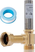 SUNGATOR 3/4 Inch Stainless Steel Water Hammer Arrestor, 3/4" GHT Male x 3/4" GHT Female Angle Hammer Arrestor for Washing Machine, Absorb Shock and Reduce Noise, with Sealing Tape (1 Pack)