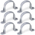6pcs 2.5 Inch PVC Pipe Straps, 2-Hole Plastic Pipe Clamp, Conduit Clamp for Reinforcing Pipes, Conduits and Tubes