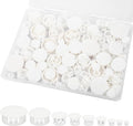 190 Pcs 9 Sizes White Hole Plugs, Plastic Hole Plugs 1/5" 1/4" 5/16" 3/8" 1/2" 5/8" 3/4" 7/8" 1" White Panel Knockout Locking Plug, Round Drill Screw Covers for Kitchen Cabinet Furniture