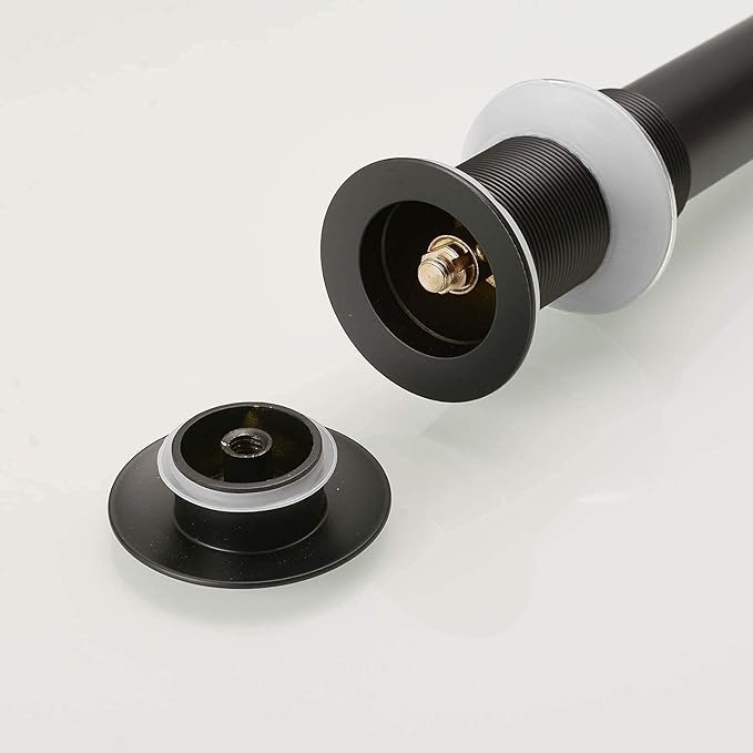Bathroom Sink Drain Vessel Sink Pop Up Drain Without Overflow Black Commercial Vanity,Brass Metal Fits Standard Bathroom Sink Hole 1-1/2" to 1-3/4"