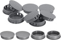 uxcell 12Pcs 40mm(1-9/16") Nylon Hole Plugs, Flush Type Panel Round Snap in Fastener Knockout Locking Plugs for Furniture Insert End Caps Panels, Gray