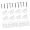 DOITOOL 1set Drywall Repair Clips Angle Back Plate Corner Code Plastic Conical Anchors Self-Tapping Screws for Easy Installation