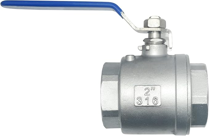 DAN SPEED 2" NPT Female 316 Stainless Steel Full Port Ball Valve Vinyl Handle WOG1000