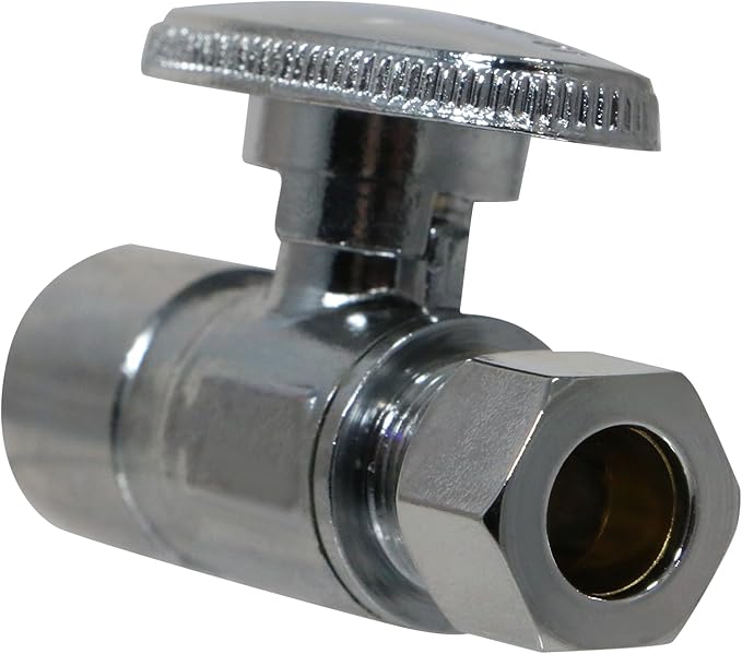 10 Pc XFITTING 3/8 Inch OD Compression x 1/2 Inch Sweat Straight Valve, 31-4-1=10XX