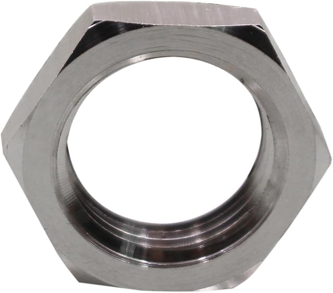 DERNORD Cast Pipe Fitting Stainless Steel 304 Hex Locknut 1/2 Inch NPT Female (Pack of 2)