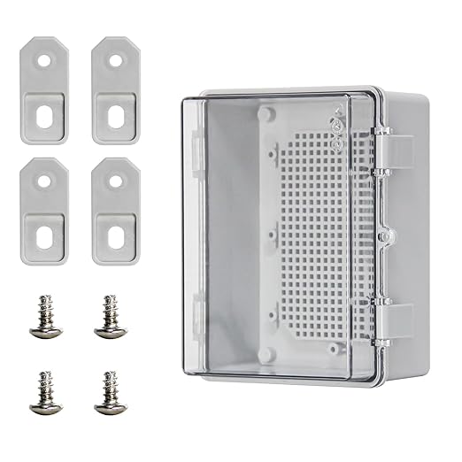 Waterproof Electrical Box Engineering Grade ABS Plastic Outdoor Junction Box Wall Durable DIY Enclosure for Wiring Connections and Protection Clear(7"x5.1"x3.5")