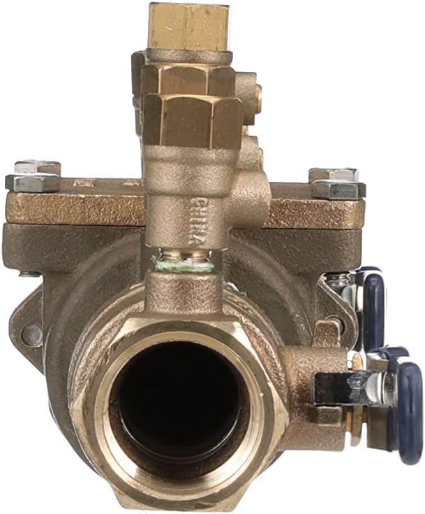Febco LF850 Series 1-1/4" Lead-Free Bronze Double Check Valve Backflow Preventer Assembly, Quarter Turn Shutoff, Small Diameter, NPT Connections, Modular Compact Design, Replaceable Seat Discs