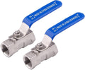 DERNORD Stainless Steel Ball Valve 1PC Type 3/8 Inch NPT Standard Port for Water, Oil, and Gas (Pack of 2)