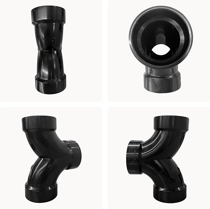 Lesso 4''Double Degree 90 ELBOW ABS pipe fittings Black, 4 Inch