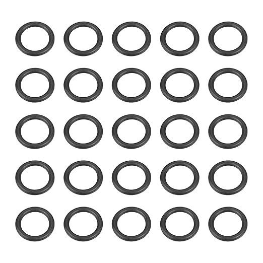 HARFINGTON 50pcs Nitrile Rubber O-Rings 10mm OD 8mm ID 1mm Width Metric Buna-N NBR Sealing Gasket Plumbing Sealing Repair O Rings for Car Auto Vehicle Repair Faucet Air Gas