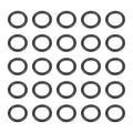 HARFINGTON 50pcs Nitrile Rubber O-Rings 10.5mm OD 7.5mm ID 1.5mm Width Metric Buna-N NBR Sealing Gasket Plumbing Sealing Repair O Rings for Car Auto Vehicle Repair Faucet Air Gas