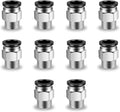 10 Pcs Push-to-Connect Fittings 1/2 Inch Tube OD x 3/8 Inch NPT Thread Pneumatic Male Straight Quick Connect Air line fittings