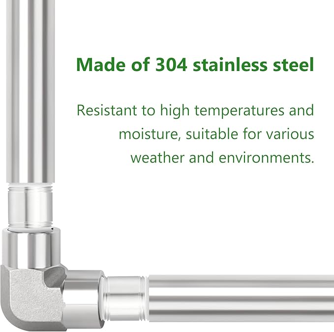 TAISHER 2PCS Stainless Steel Pipe Fittings, 1" BSP Male x 1" BSP Male Threaded, 2" Length Nipple Cast Pipe