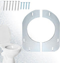 Gisafai Toilet Flange Support Plate Closet Flange Floor Repair Ring Bracket Extender Kit Offset Toilet Repair Kit, 5.59 x 5.28 Inches Inner Diameter, 1mm Thickness(Galvanized Steel)