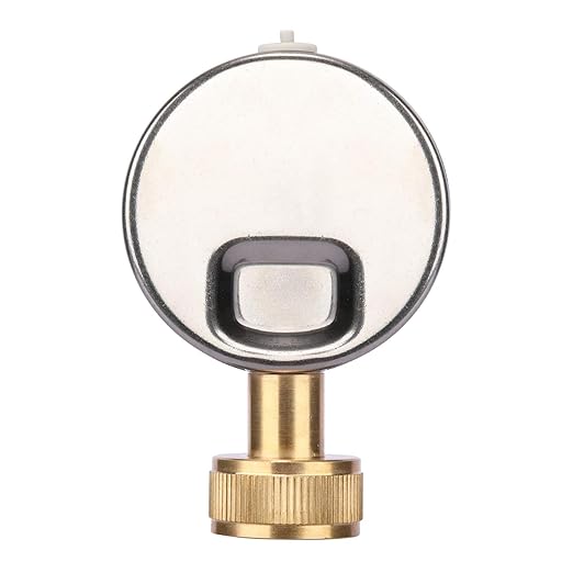 MEASUREMAN 2-1/2" Glycerin Filled Stainless Steel Water Pressure Test Gauge, 3/4" Female Hose Thread, 0-200 psi/kpa