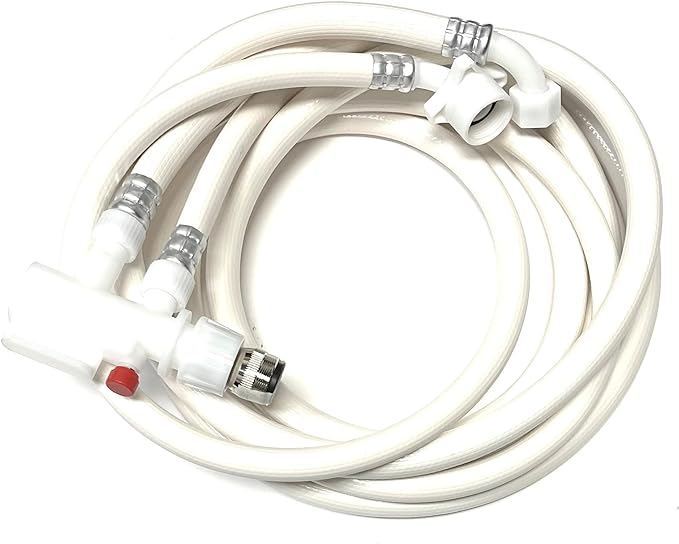 Shark Industrial 8 FT Countertop Dishwasher Fill and Drain Hose Kit with faucet adapter for all major brands (8)