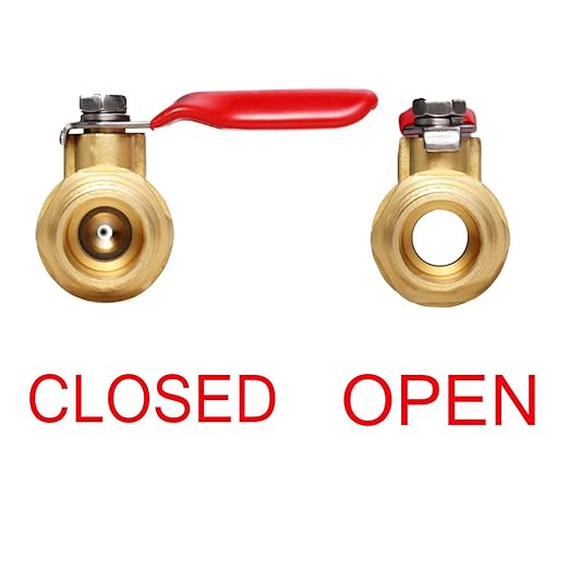 2 PCS Brass Water Mini Ball Valve Shut Off Switch, 1/4" NPT Male Thread x 3/8 INCH Hose Barb Pipe Tubing Fitting Coupler, 180 Degree Operation Handle